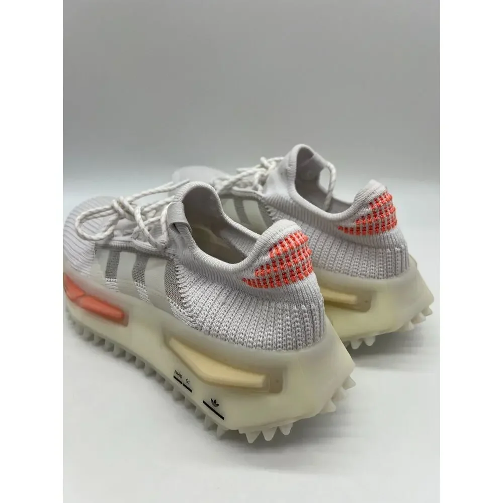 Adidas Women's NMD S1 Low Shoes Coral White HQ4465 Size 8 NWT,